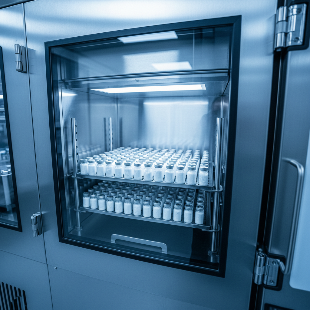 antibiyotik üretim teknolojileri kullanılarak liyofilizasyon işlemiyle ilaçların raf ömrünün uzatılması sağlanır