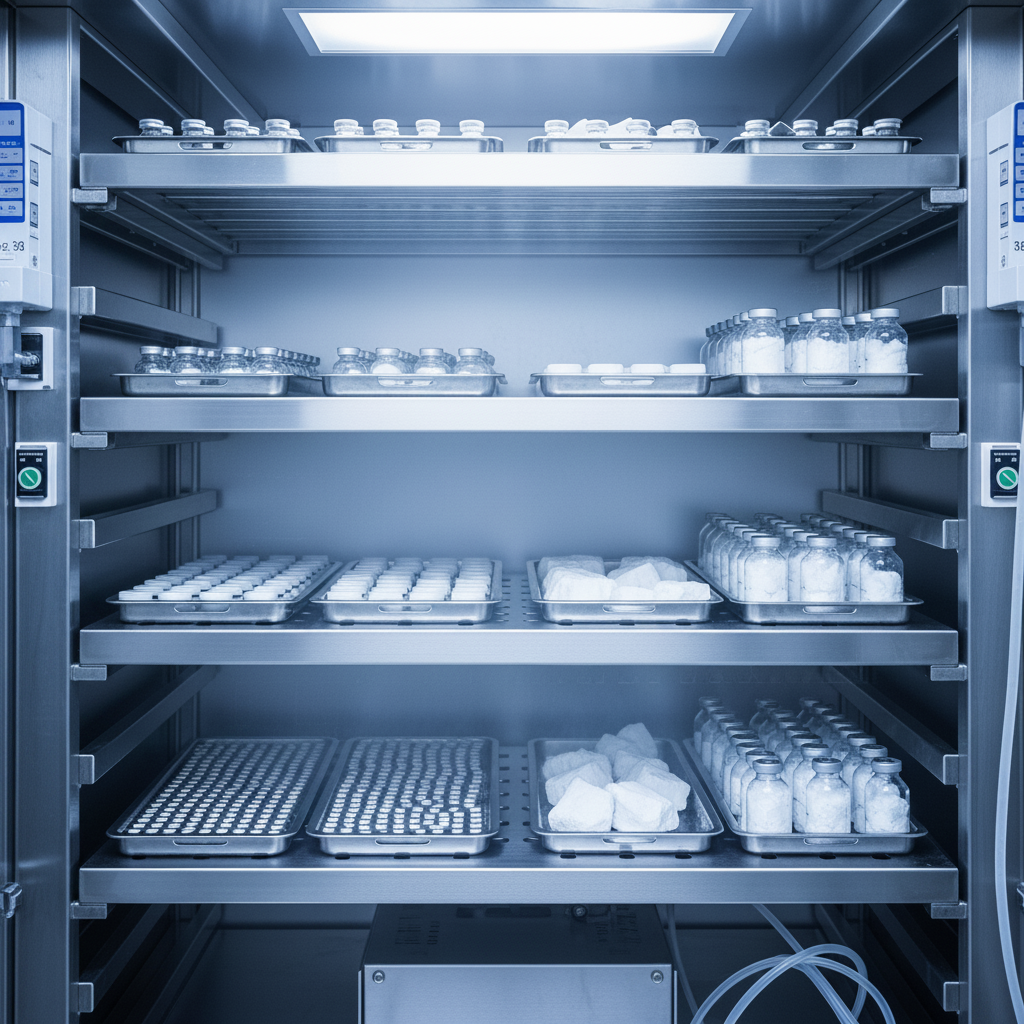 Liyofilizatör raf sistemi, ürün kalitesini ve süreç verimliliğini artıran hassas sıcaklık kontrolü sağlar.