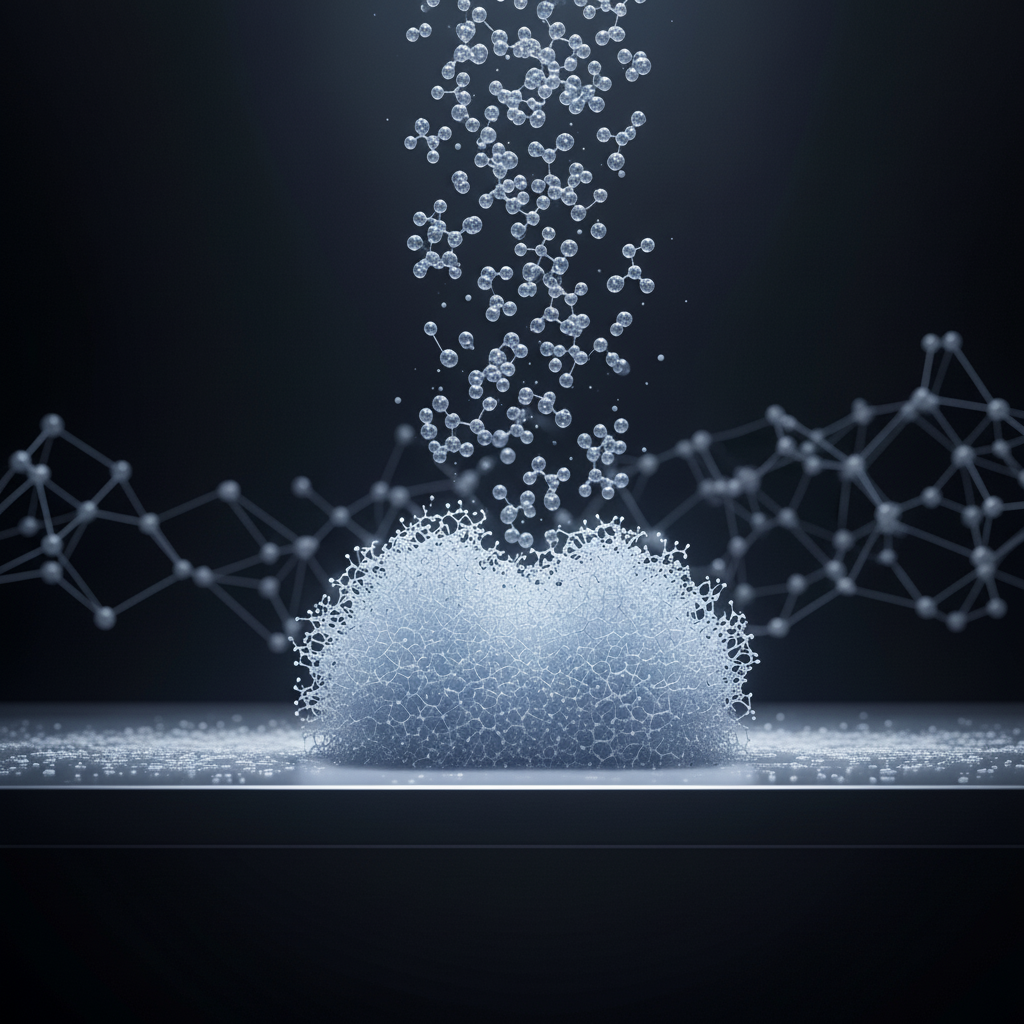 Liyofilizasyon süreciyle nano yapının korunması nanoteknolojik malzeme sentezi sürecinde, liyofilizatör haznesinde donmuş nanomateryalin süblimleşme aşaması, yapıyı koruyor